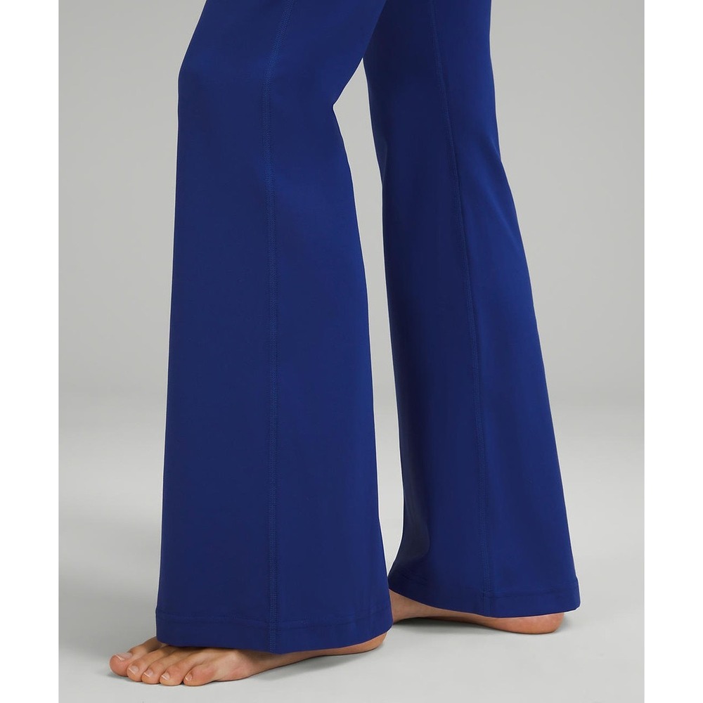 Lululemon Groove Super High Rise Flared Pant Nulu Larkspur Blue LW5FG2S Size 8 - Picture 2 of 7